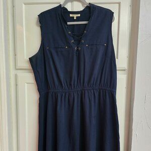 Speed Control Navy Lace Up Dress
